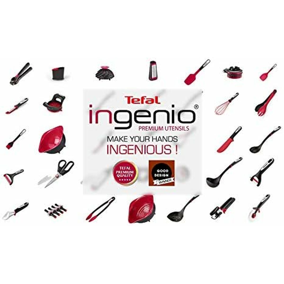 Abrelatas Tefal K2070514 Negro Metal Acero Inoxidable Acero
