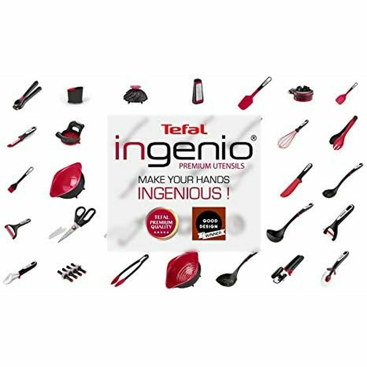 Abrelatas Tefal K2070514 Negro Metal Acero Inoxidable Acero
