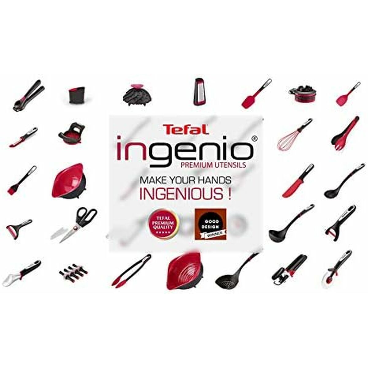 Abrelatas Tefal K2070514 Negro Metal Acero Inoxidable Acero