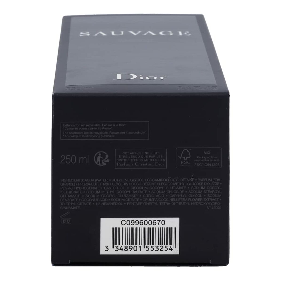 Perfume Hombre Dior 099600670 50 ml 250 ml