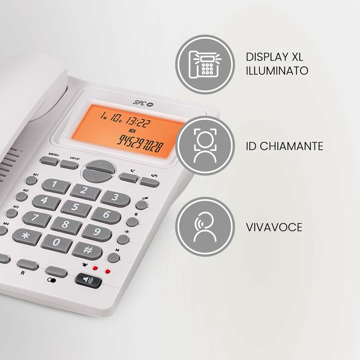 Teléfono Fijo SPC Internet 3612B Blanco