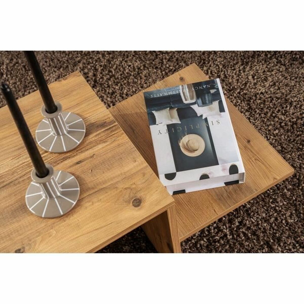 Mesa de Centro Harmony Marrón 80 x 40 x 40 cm