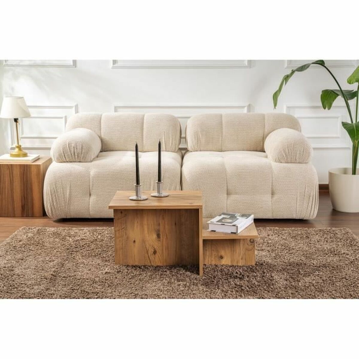 Mesa de Centro Harmony Marrón 80 x 40 x 40 cm