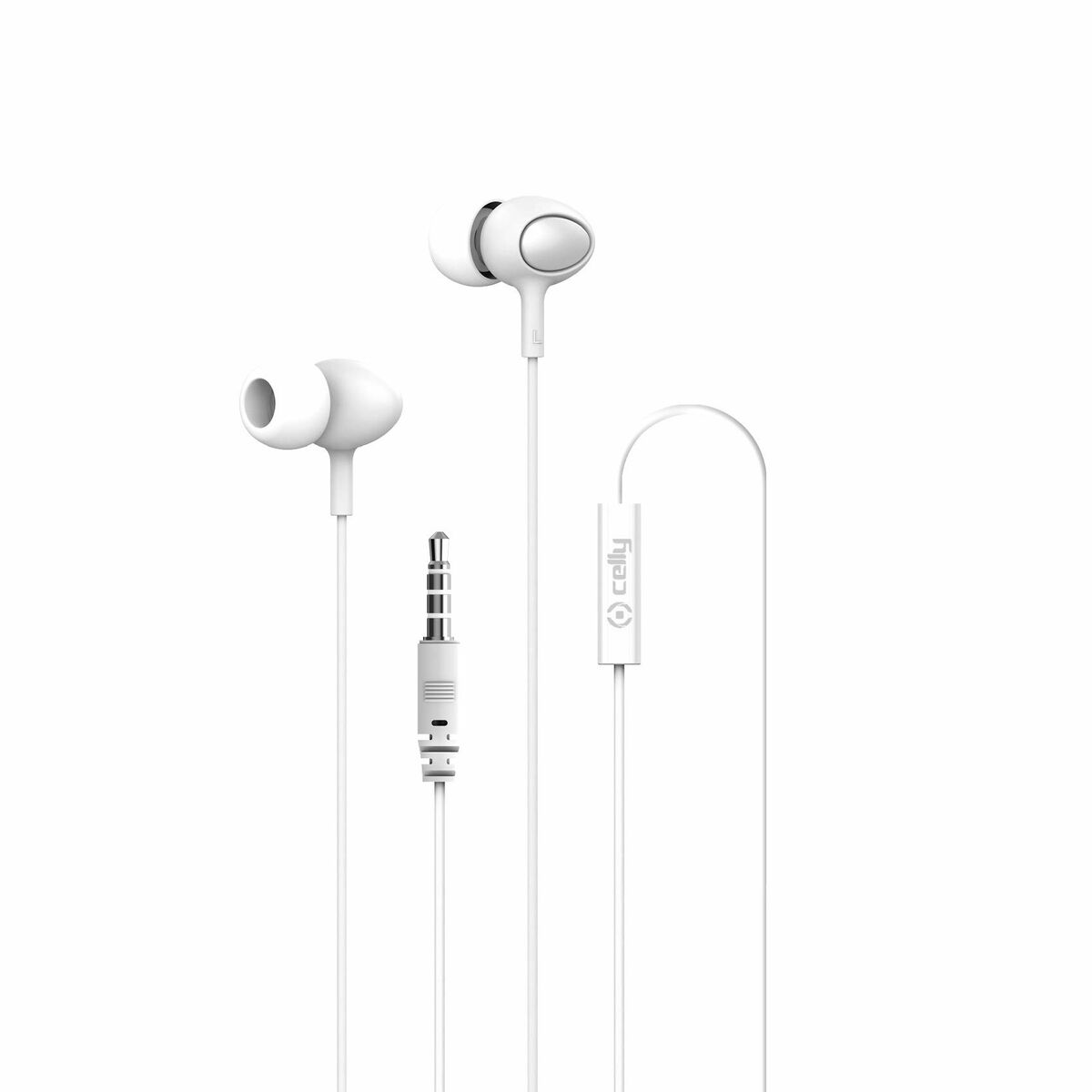 Auriculares con Micrófono Celly UP500WH Blanco