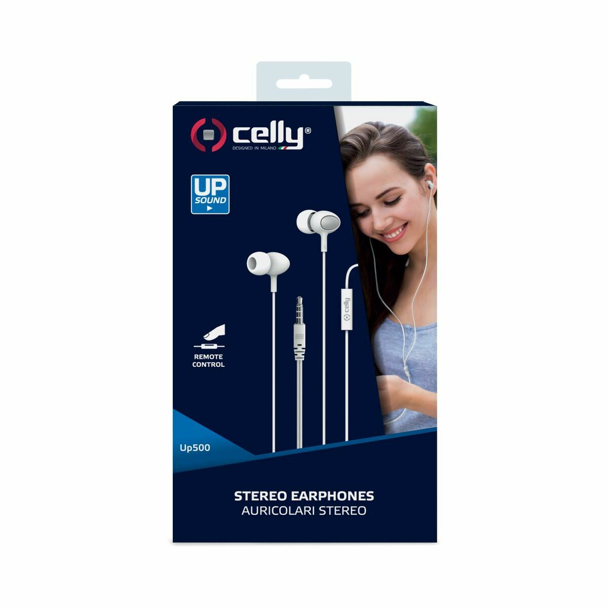 Auriculares con Micrófono Celly UP500WH Blanco