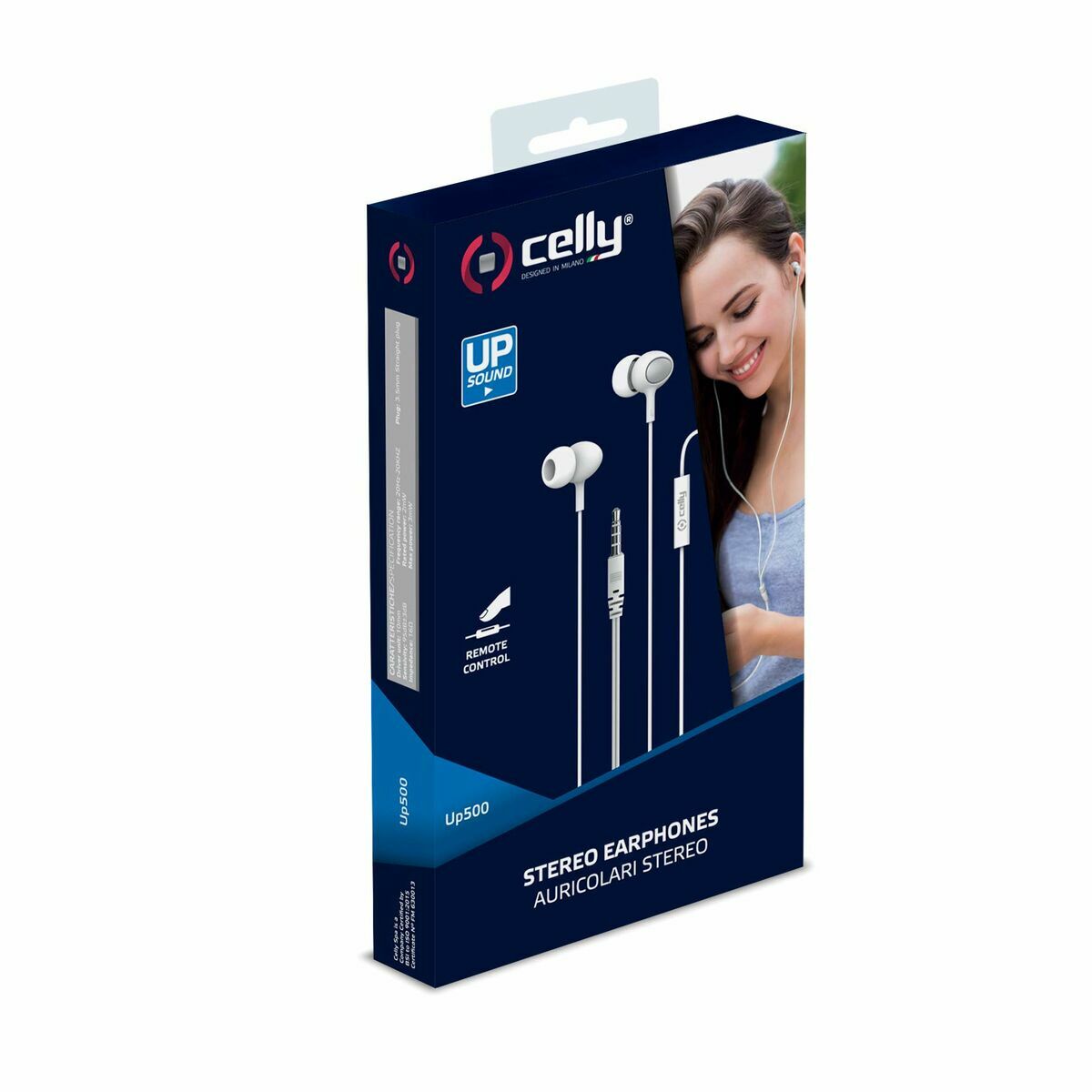 Auriculares con Micrófono Celly UP500WH Blanco