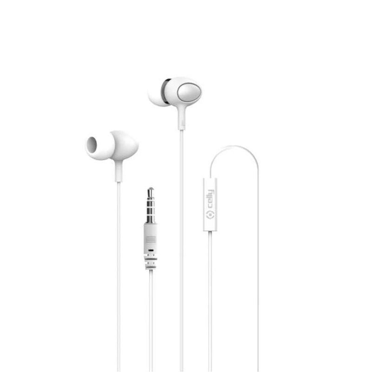 Auriculares con Micrófono Celly UP500WH Blanco