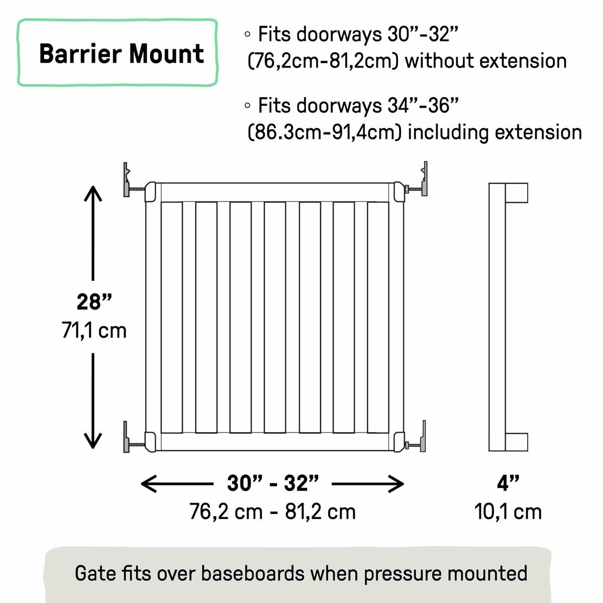 Barrera de seguridad Ingenuity Marrón 76-91 cm
