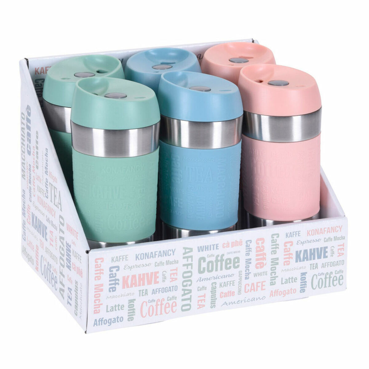 Taza Termo con Tapa Multicolor 350 ml