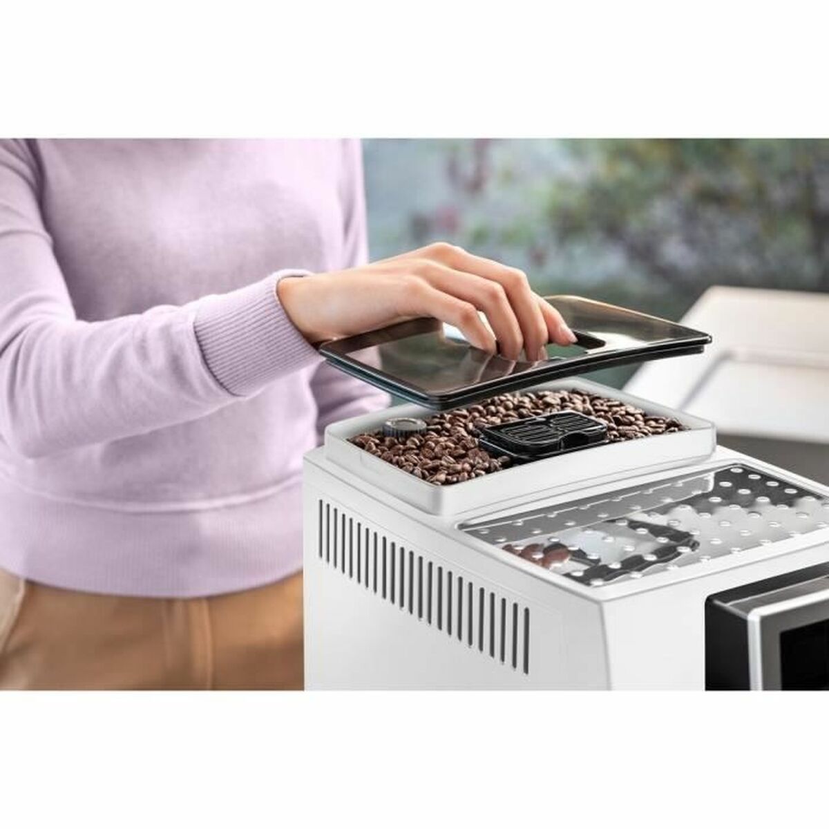 Cafetera Superautomática DeLonghi Magnifica S 1450 W Blanco