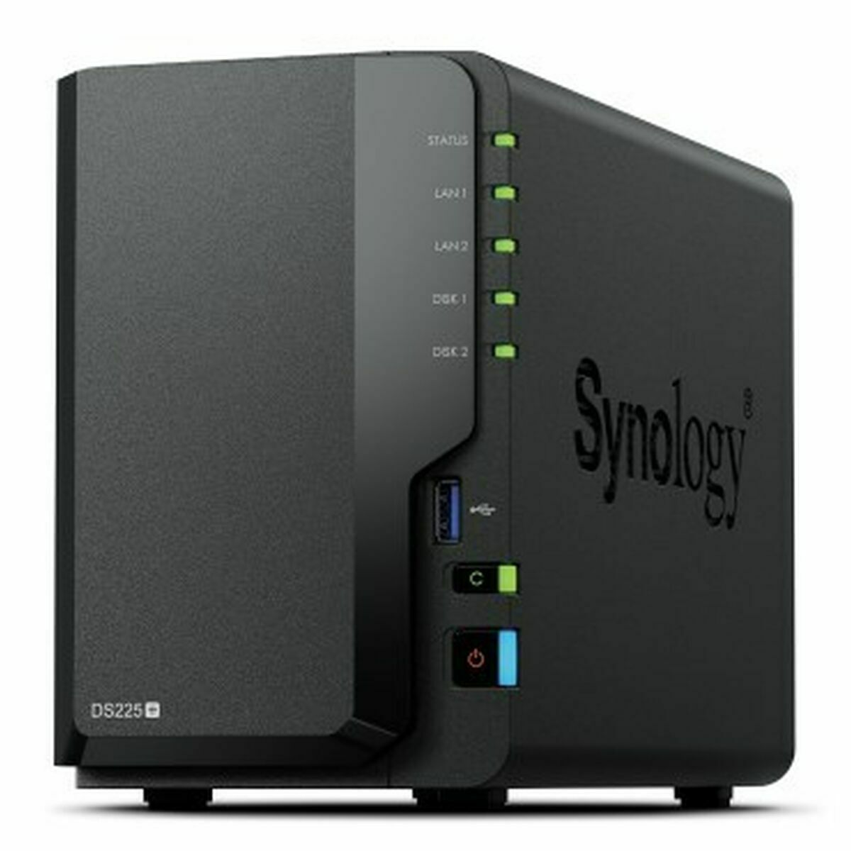 Almacenamiento en Red NAS Synology DS225+ Negro Intel Celeron J4125