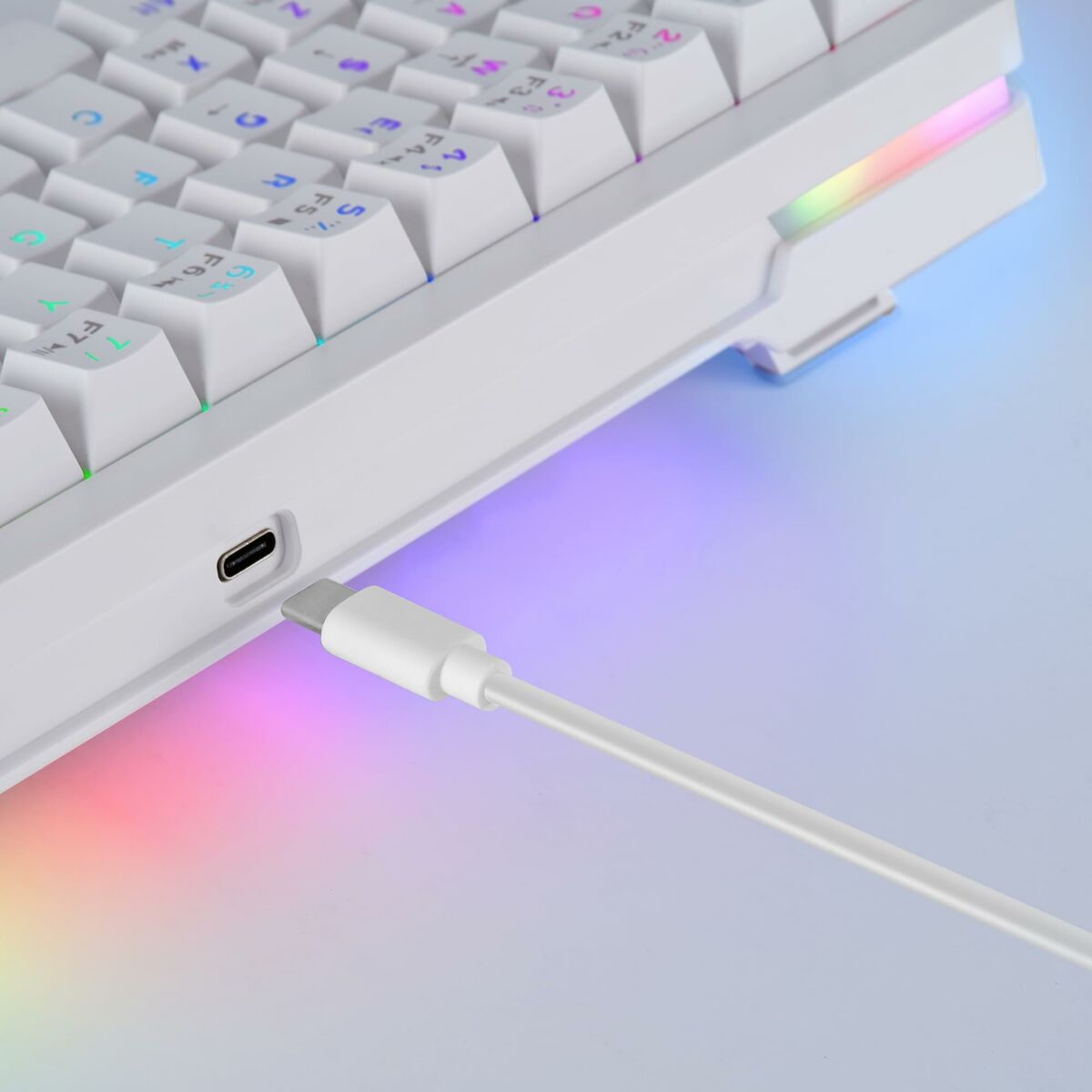 Teclado Gaming Mars Gaming MKMINIPROWYES Qwerty US Blanco