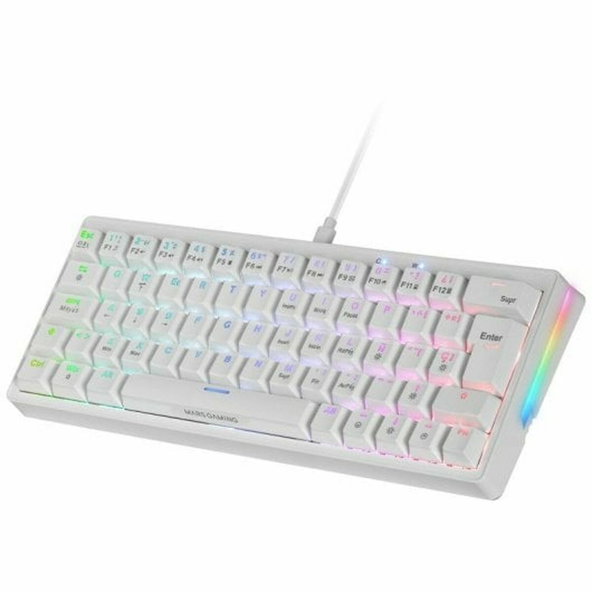 Teclado Gaming Mars Gaming MKMINIPROWYES Qwerty US Blanco