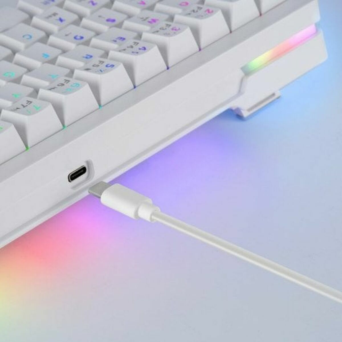 Teclado Gaming Mars Gaming MKMINIPROWYES Qwerty US Blanco