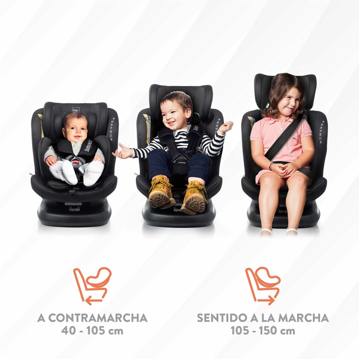 Silla para el Coche Babyauto RODIA Negro 0 (de 0 a 10 kilos) I (9 - 18 kg) II (15-25 kg) III (22 - 36 kg) Infantil ECE R129/04