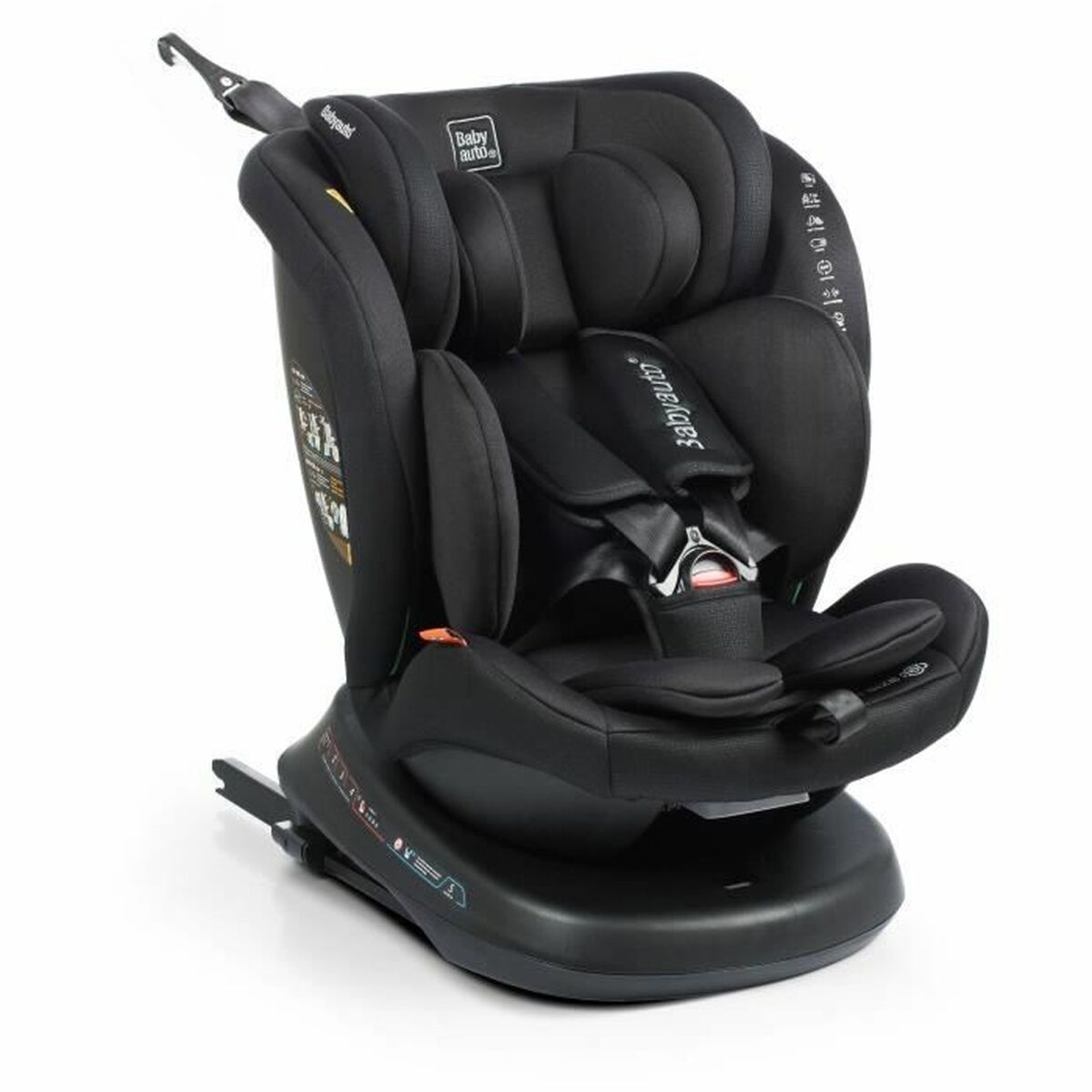 Silla para el Coche Babyauto RODIA Negro 0 (de 0 a 10 kilos) I (9 - 18 kg) II (15-25 kg) III (22 - 36 kg) Infantil ECE R129/04