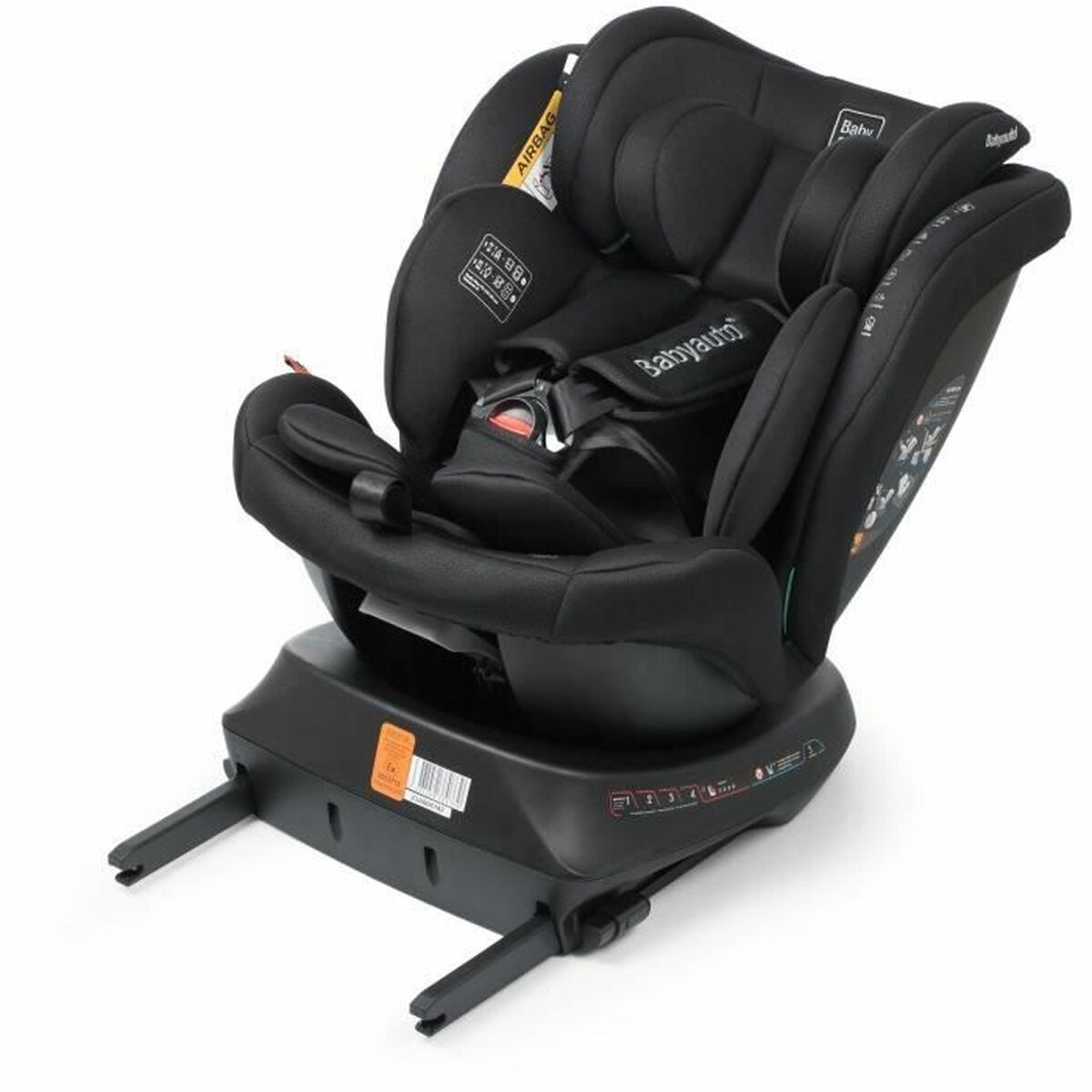 Silla para el Coche Babyauto RODIA Negro 0 (de 0 a 10 kilos) I (9 - 18 kg) II (15-25 kg) III (22 - 36 kg) Infantil ECE R129/04
