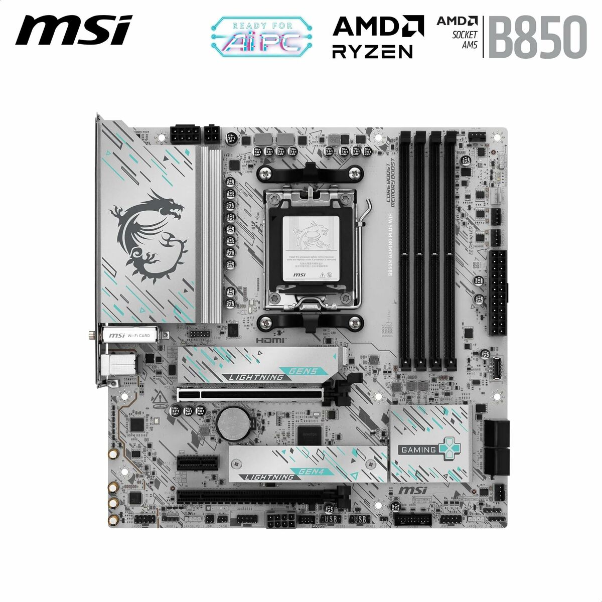Placa Base MSI 911-7E66-001 B850 AMD AM5