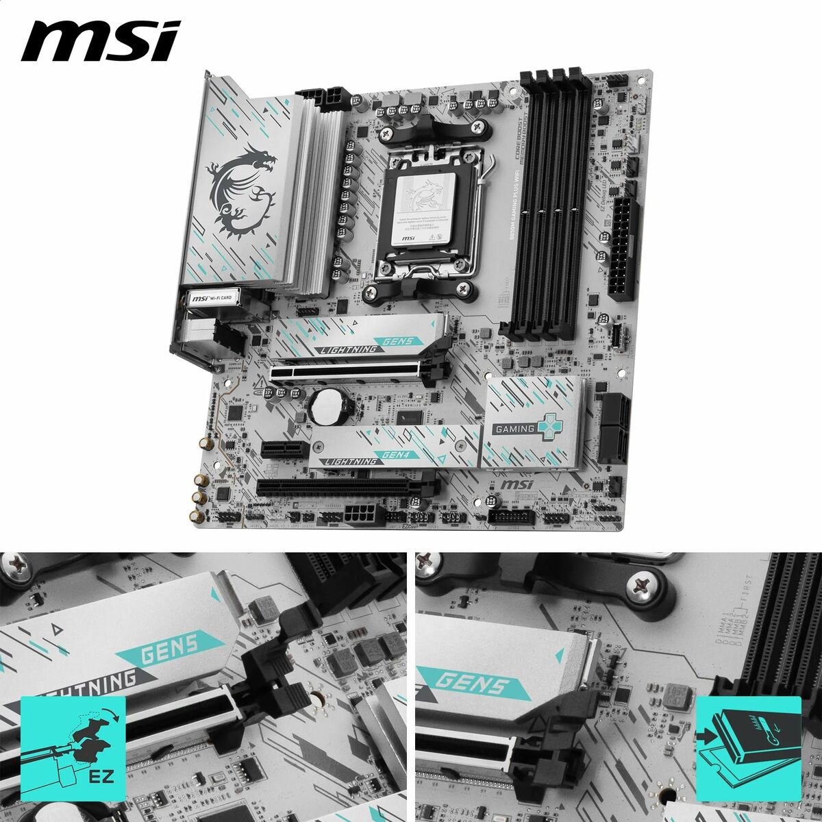 Placa Base MSI 911-7E66-001 B850 AMD AM5