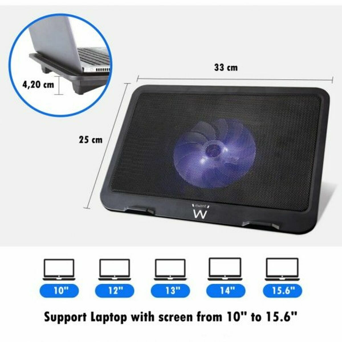 Base de Refrigeración para Portátil Ewent EW1250