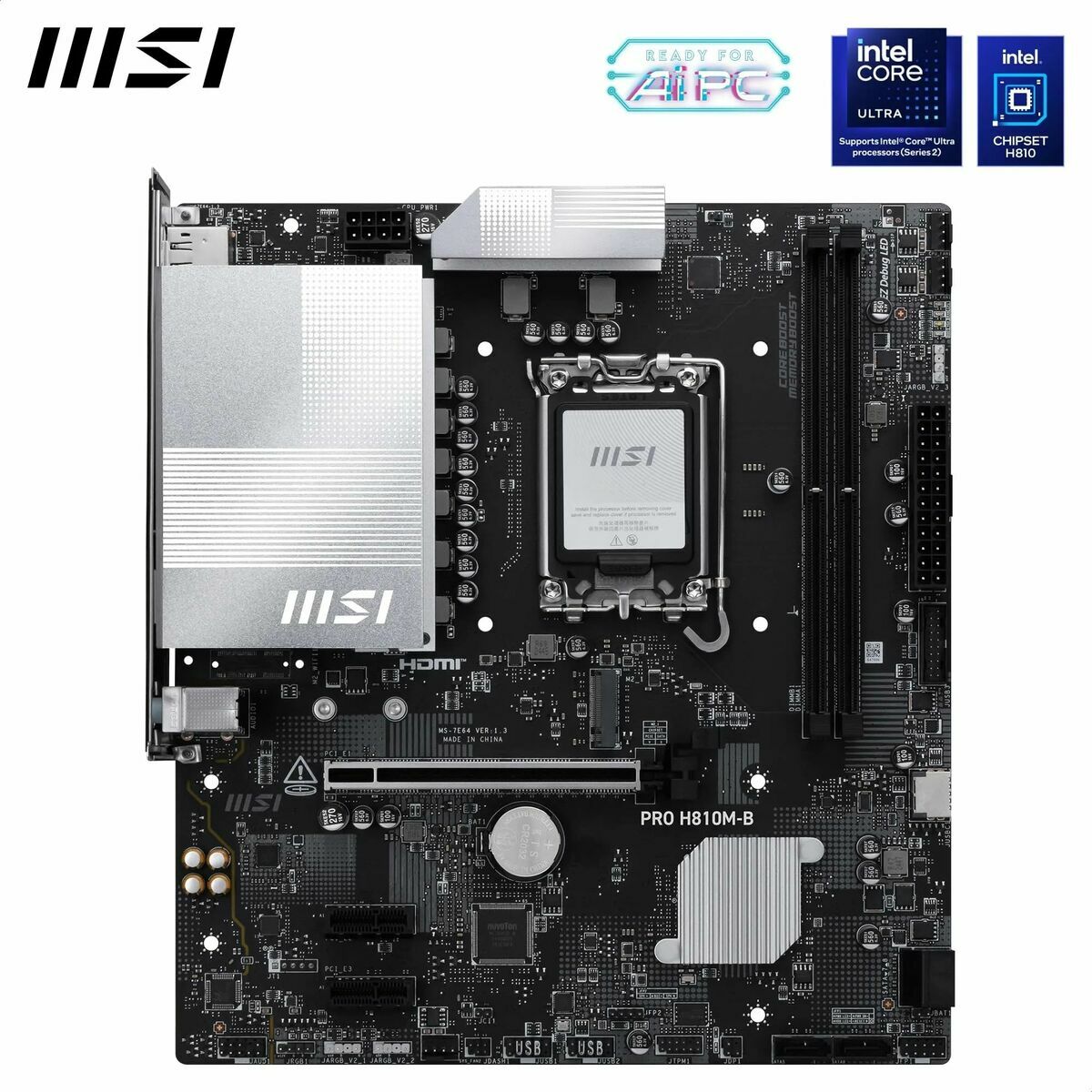 Placa Base MSI PRO H810M-B LGA 1851