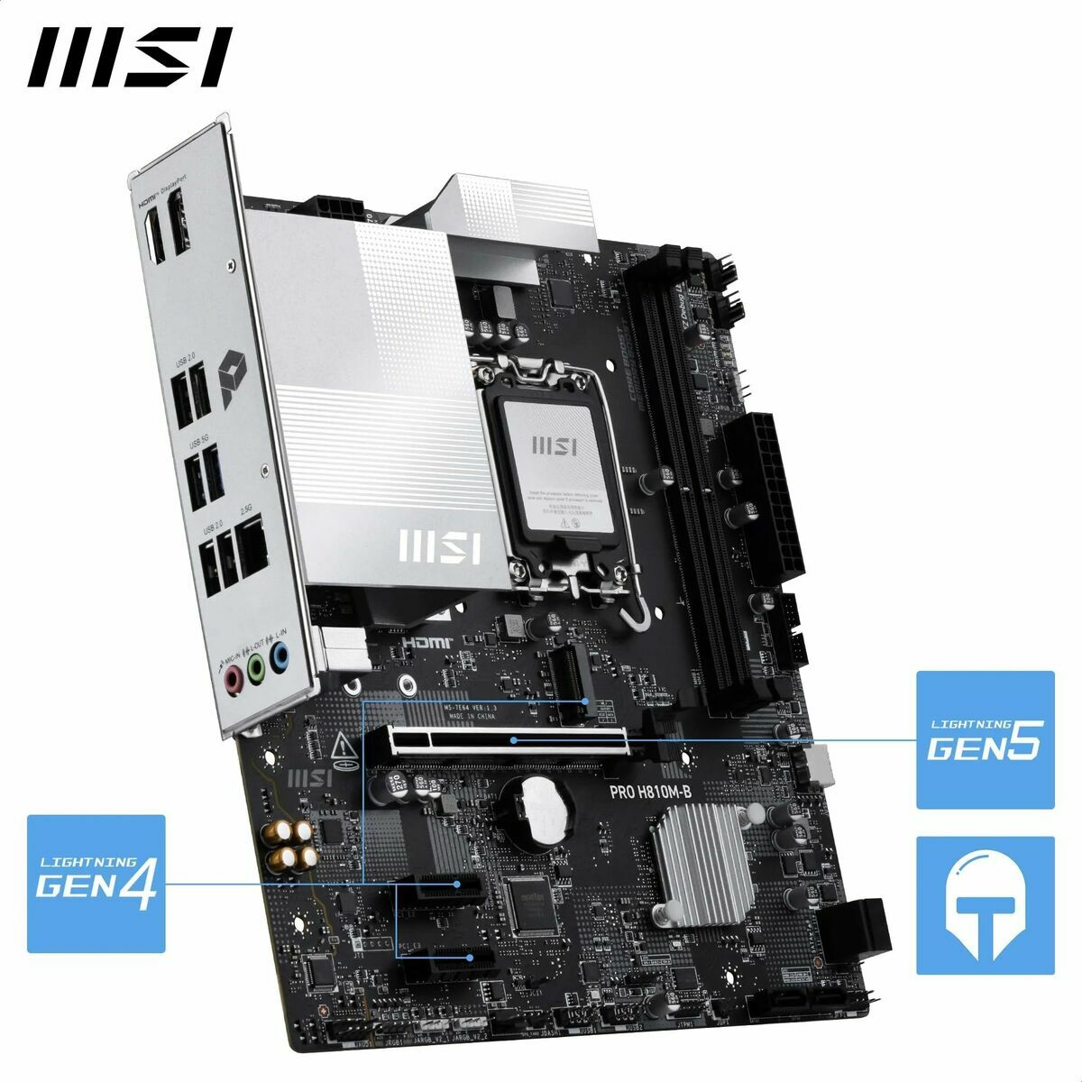 Placa Base MSI PRO H810M-B LGA 1851