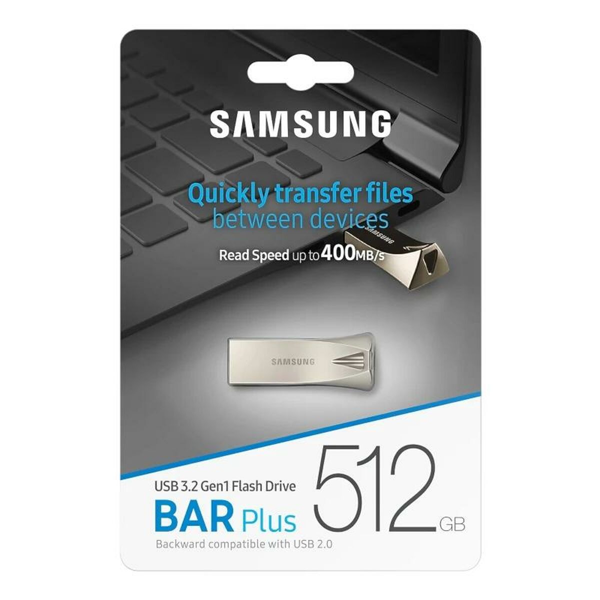 Memoria USB Samsung MUF-512BE3/APC 512 GB Champán Plateado