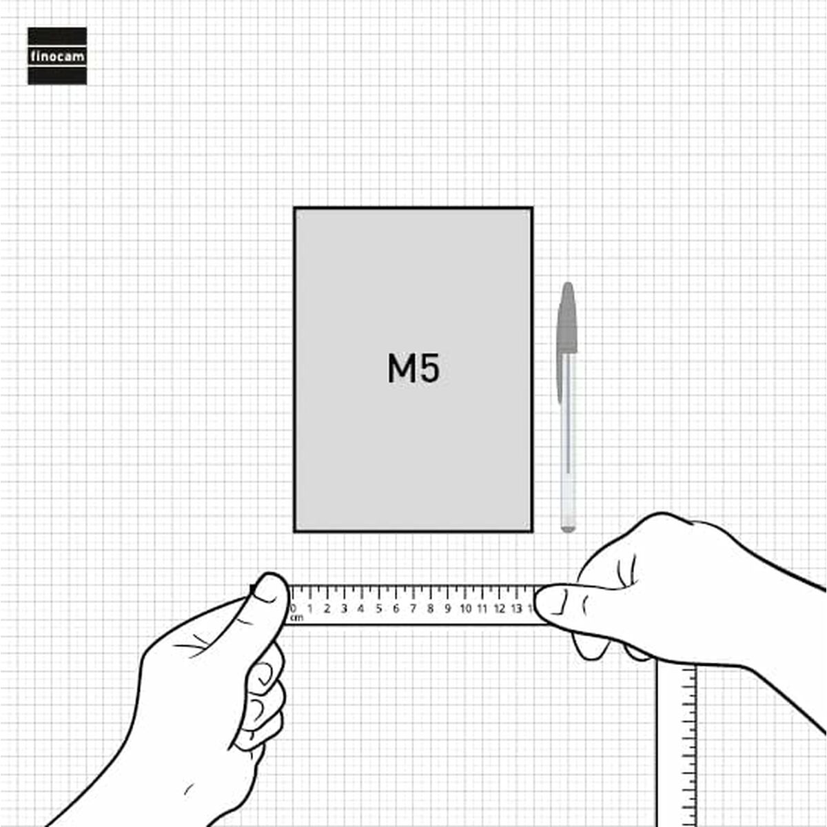 Agenda Finocam MÍNIMAL Negro A5 14 x 19 cm 2025-2026