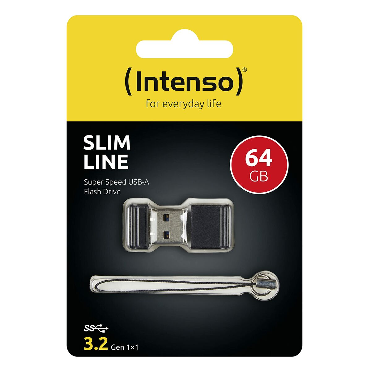 Memoria USB INTENSO Slim Line 64 GB Negro