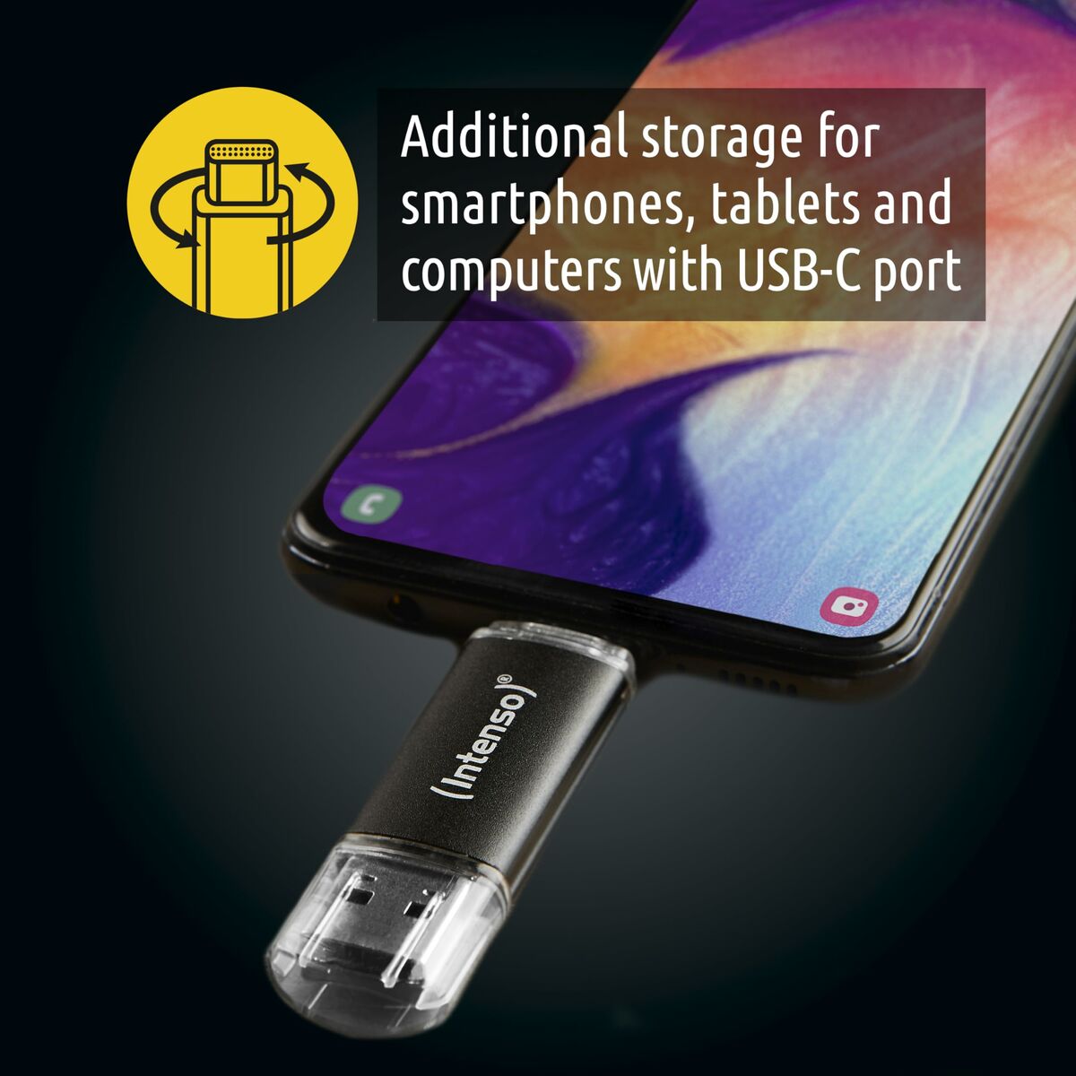 Memoria USB INTENSO Twist Line 256 GB Antracita (2 Unidades)