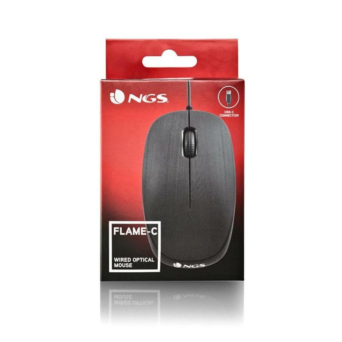 Ratón NGS Flame-C Negro 1000 dpi