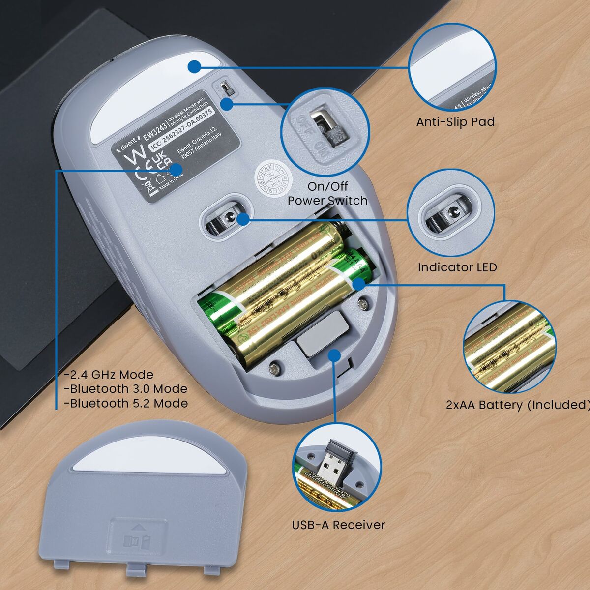 Ratón Inalámbrico Ewent EW3243 3200 DPI