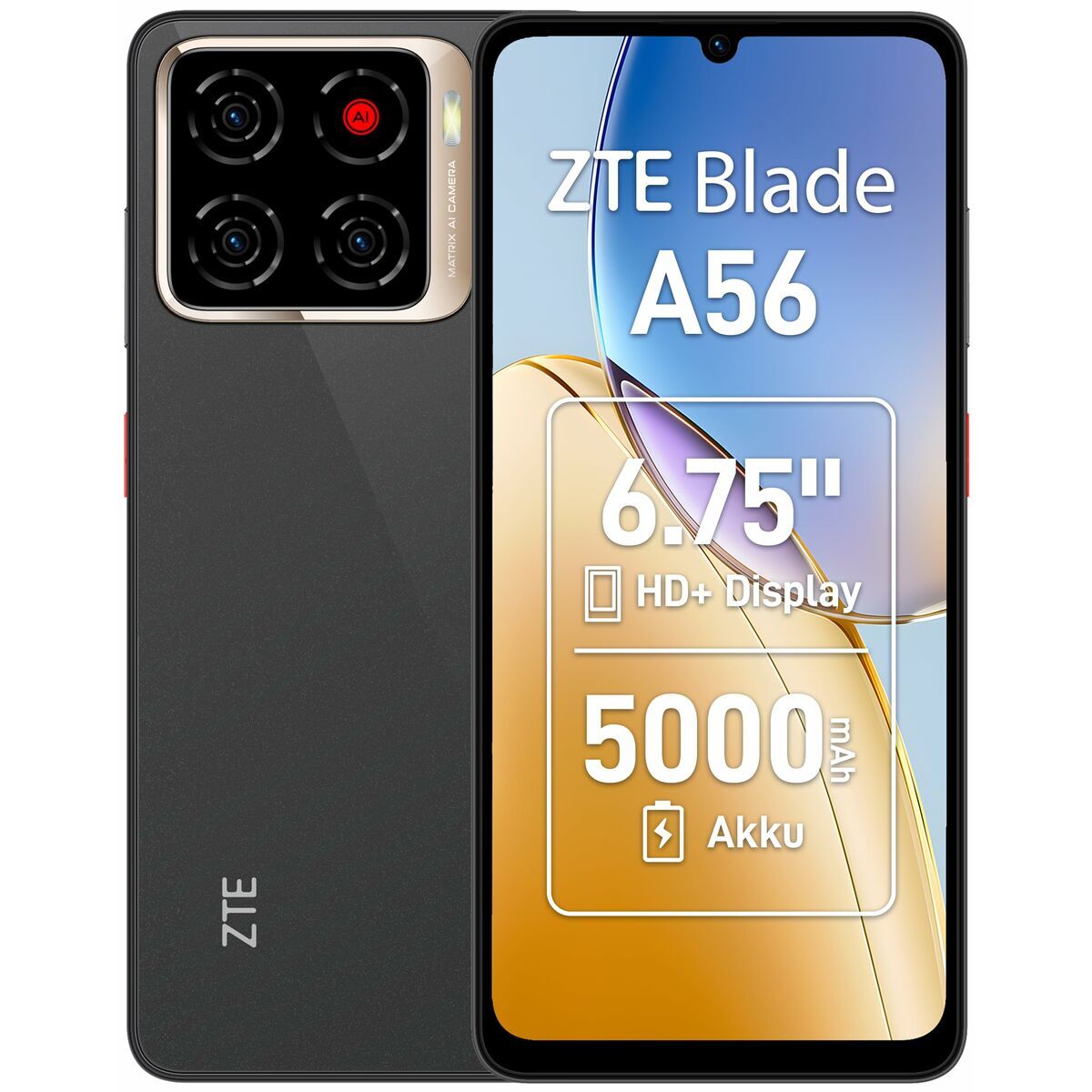 Smartphone ZTE Blade A56 6,75" Unisoc 4 GB RAM 64 GB Negro