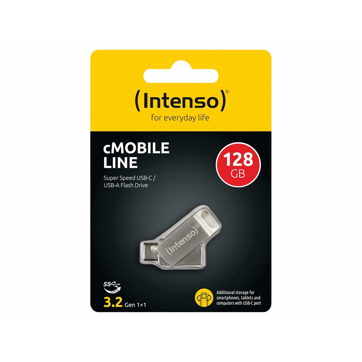 Memoria USB INTENSO 3536491 128 GB Plateado