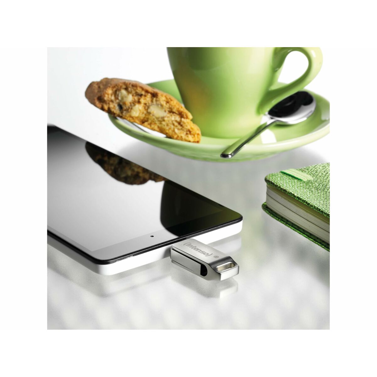 Memoria USB INTENSO 3536491 128 GB Plateado