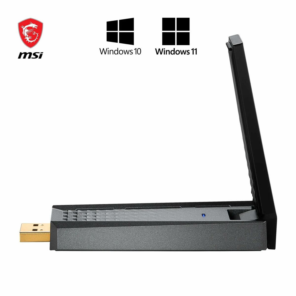 Adaptador USB MSI AX1800 Negro