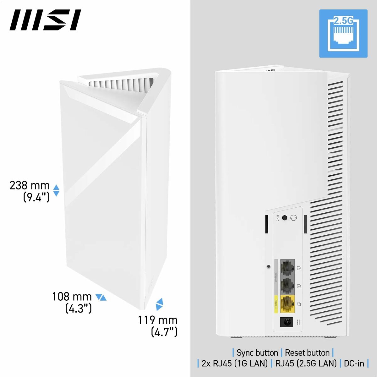 Router MSI 302-8ZD21EE-000 Blanco