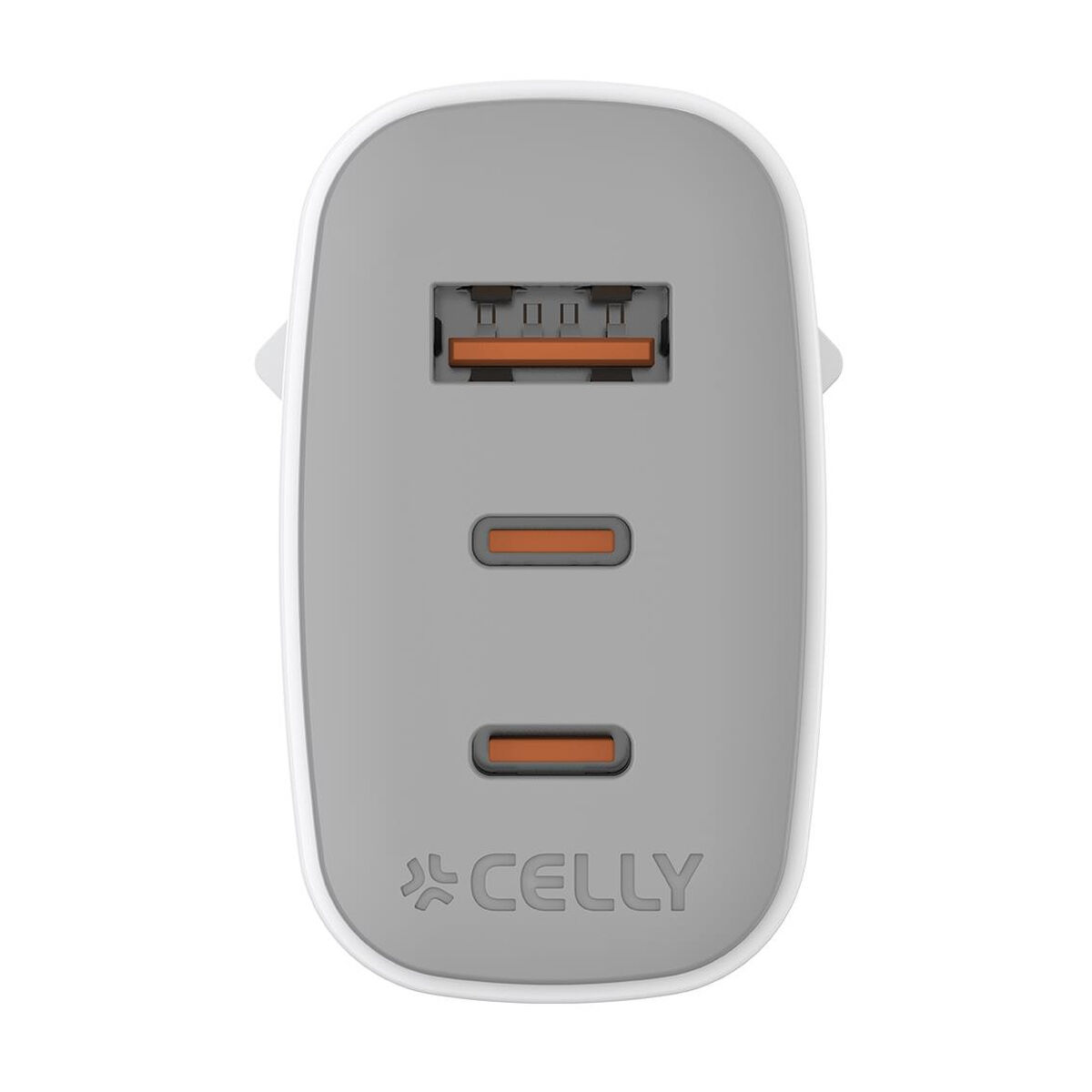 Cargador de Pared Celly UPTC1USB2USBC65 Blanco