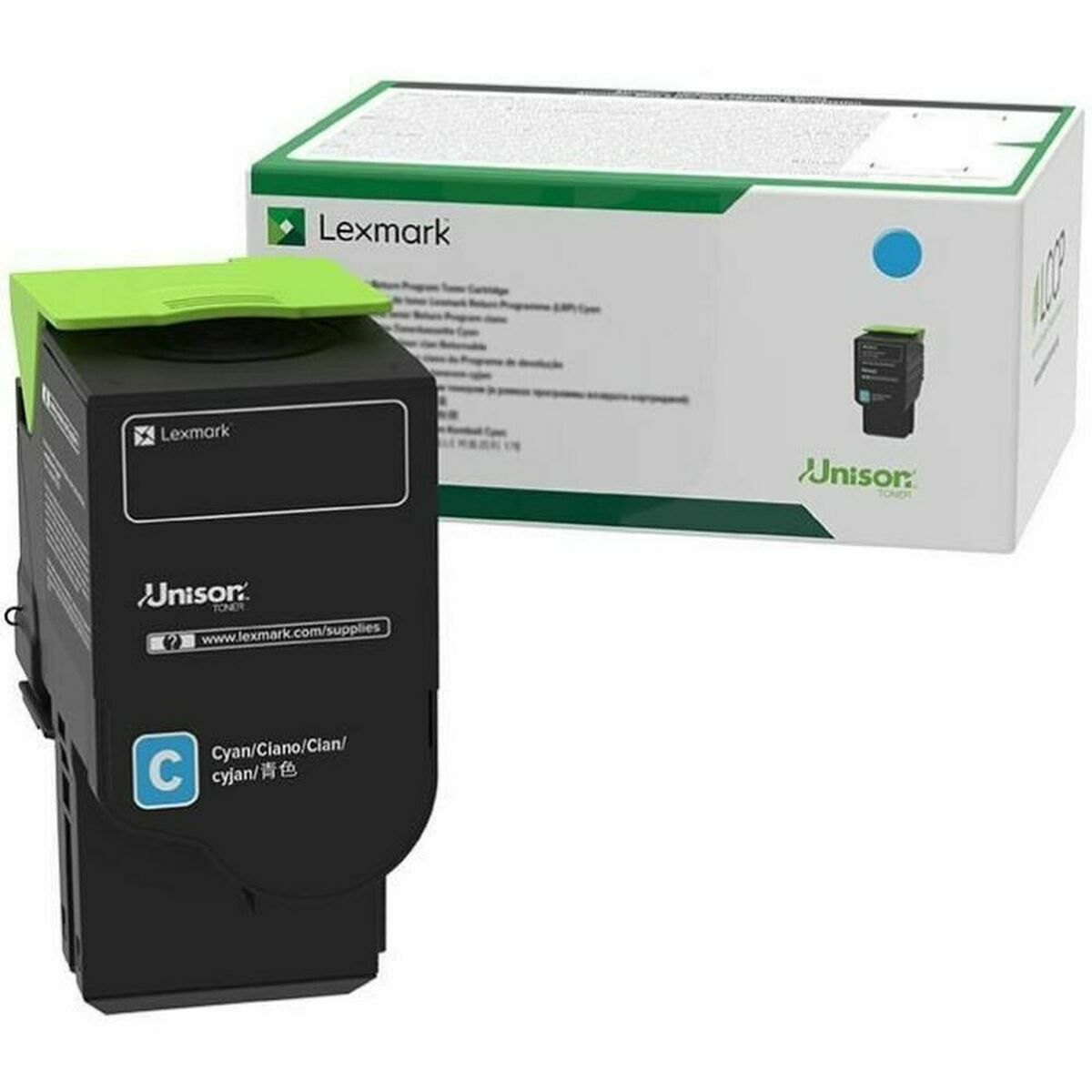 Tóner Original Lexmark C242XC0 Cian