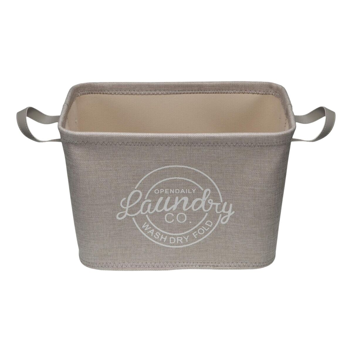 Cesto para la Ropa Sucia Versa Gris Poliéster PVC Metal EVA 38 x 25 x 26 cm