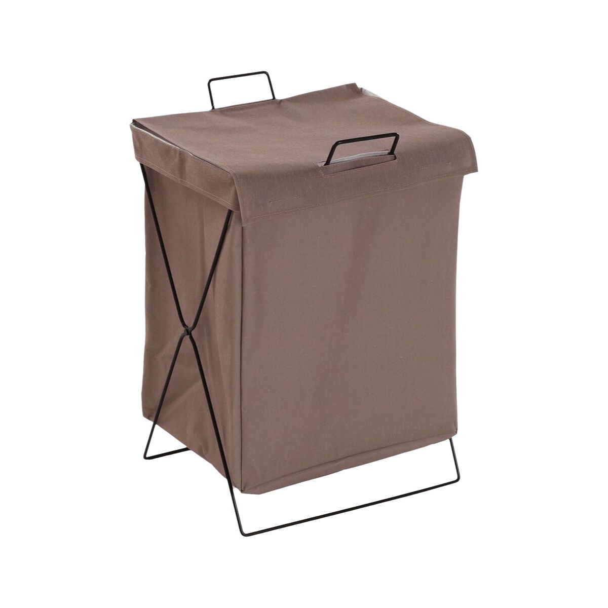 Cesto para la Ropa Sucia Versa Marrón Poliéster Metal Polietileno 35 X 48 X 30 CM