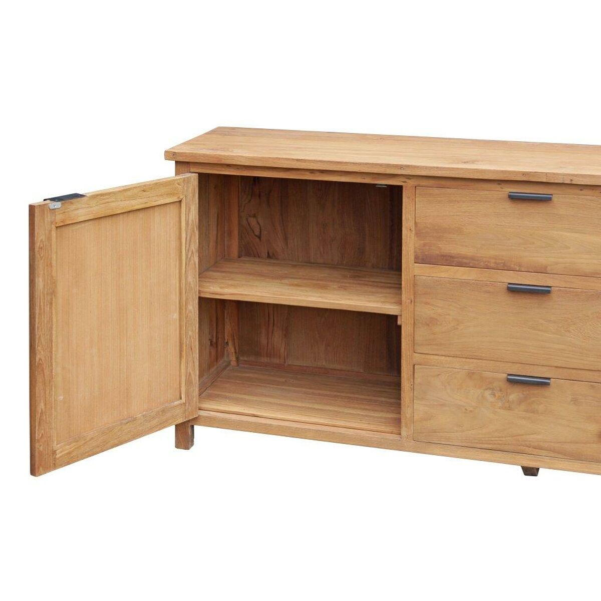 Aparador Home ESPRIT Ratán madera de teca 180 x 50 x 85 cm
