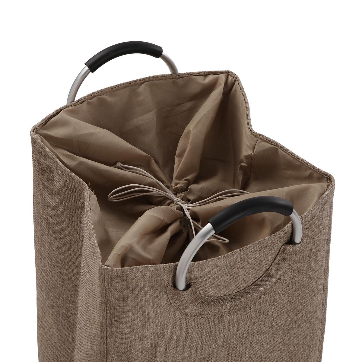 Cesto para la Ropa Sucia Versa Beige Aluminio Polipropileno EVA 36 X 55 X 30 CM