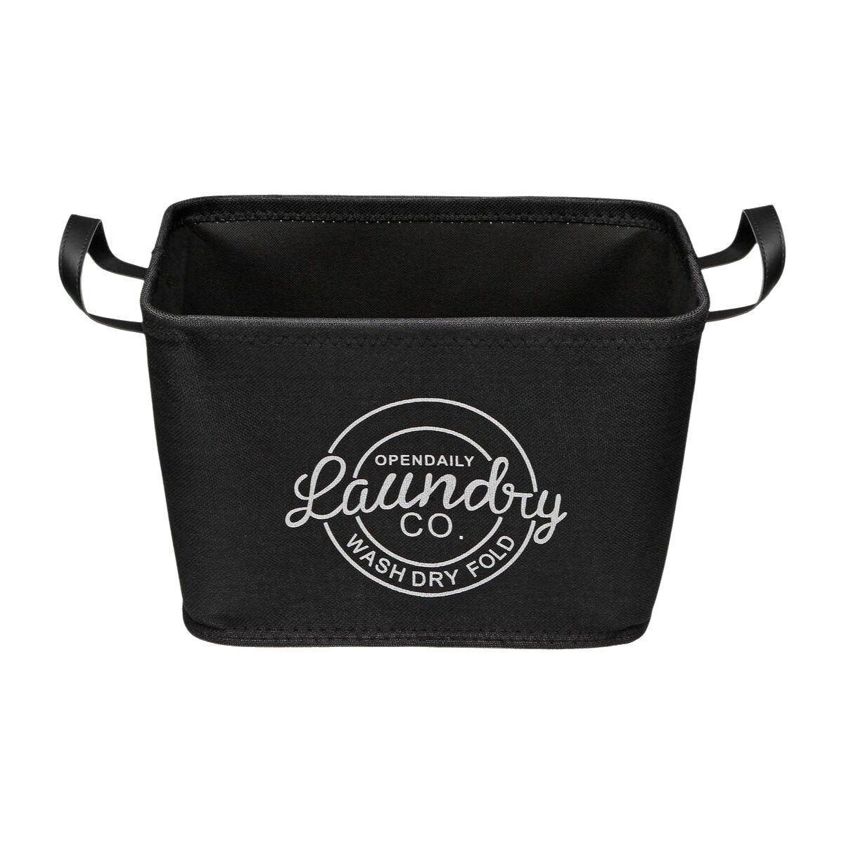 Cesto para la Ropa Sucia Versa Negro Poliéster PVC Metal EVA 38 x 25 x 26 cm