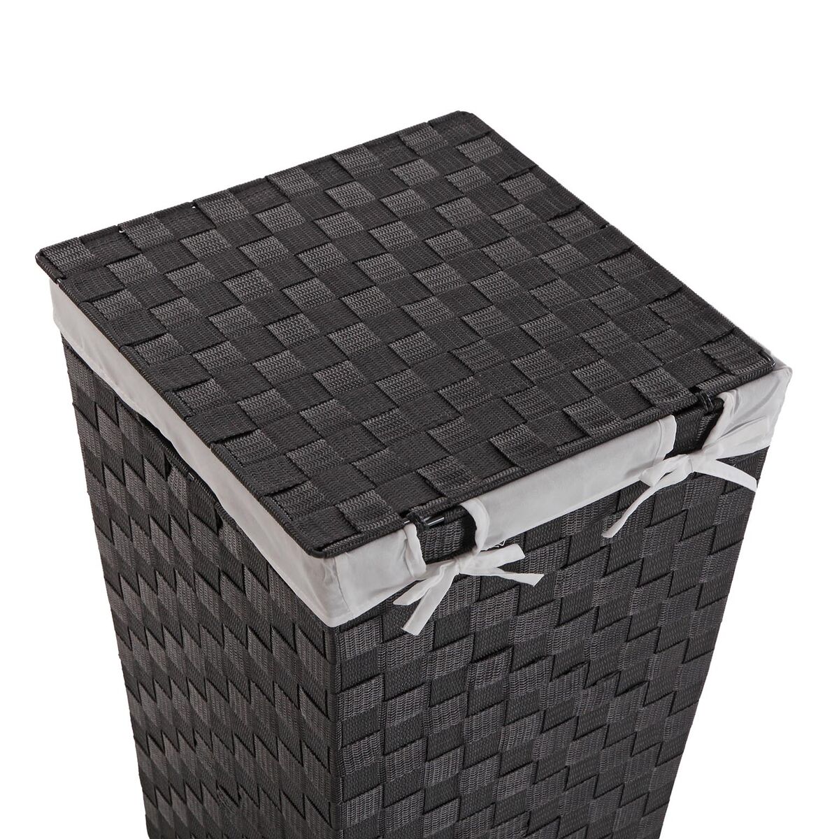 Cesto para la Ropa Sucia Versa Gris Poliéster Metal Polipropileno 33 x 52 x 33 cm