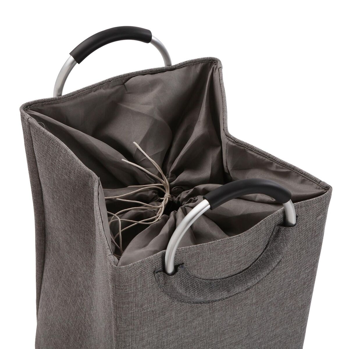 Cesto para la Ropa Sucia Versa Gris Aluminio Polipropileno EVA 36 X 55 X 30 CM