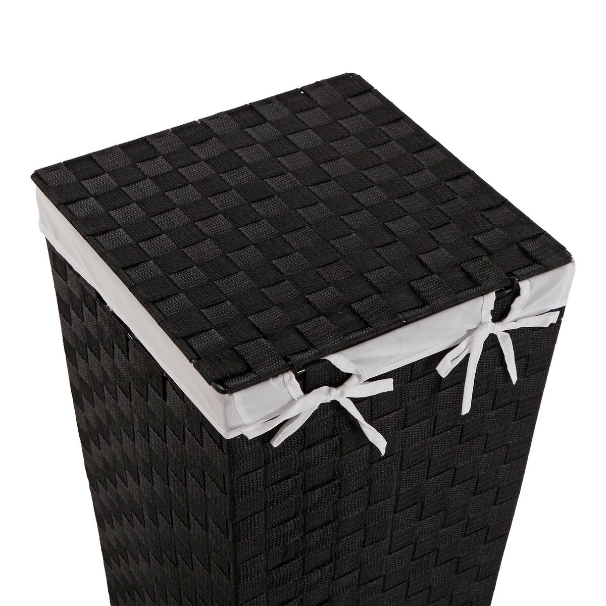 Cesto para la Ropa Sucia Versa Negro Poliéster Metal Polipropileno 33 x 52 x 33 cm