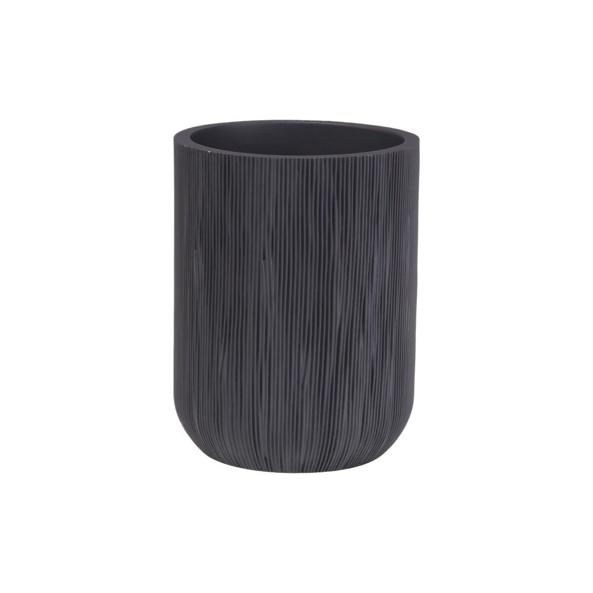 Portacepillos de Dientes Versa Gris Resina 8 x 10,5 x 8 cm