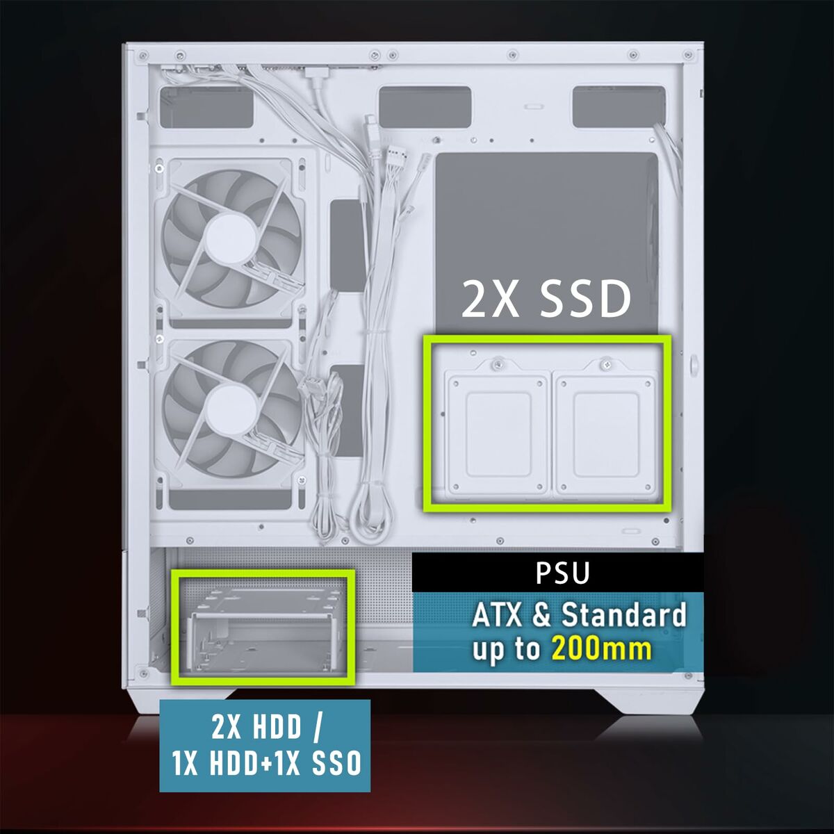 Caja Semitorre ATX BitFenix CETO Basic Blanco