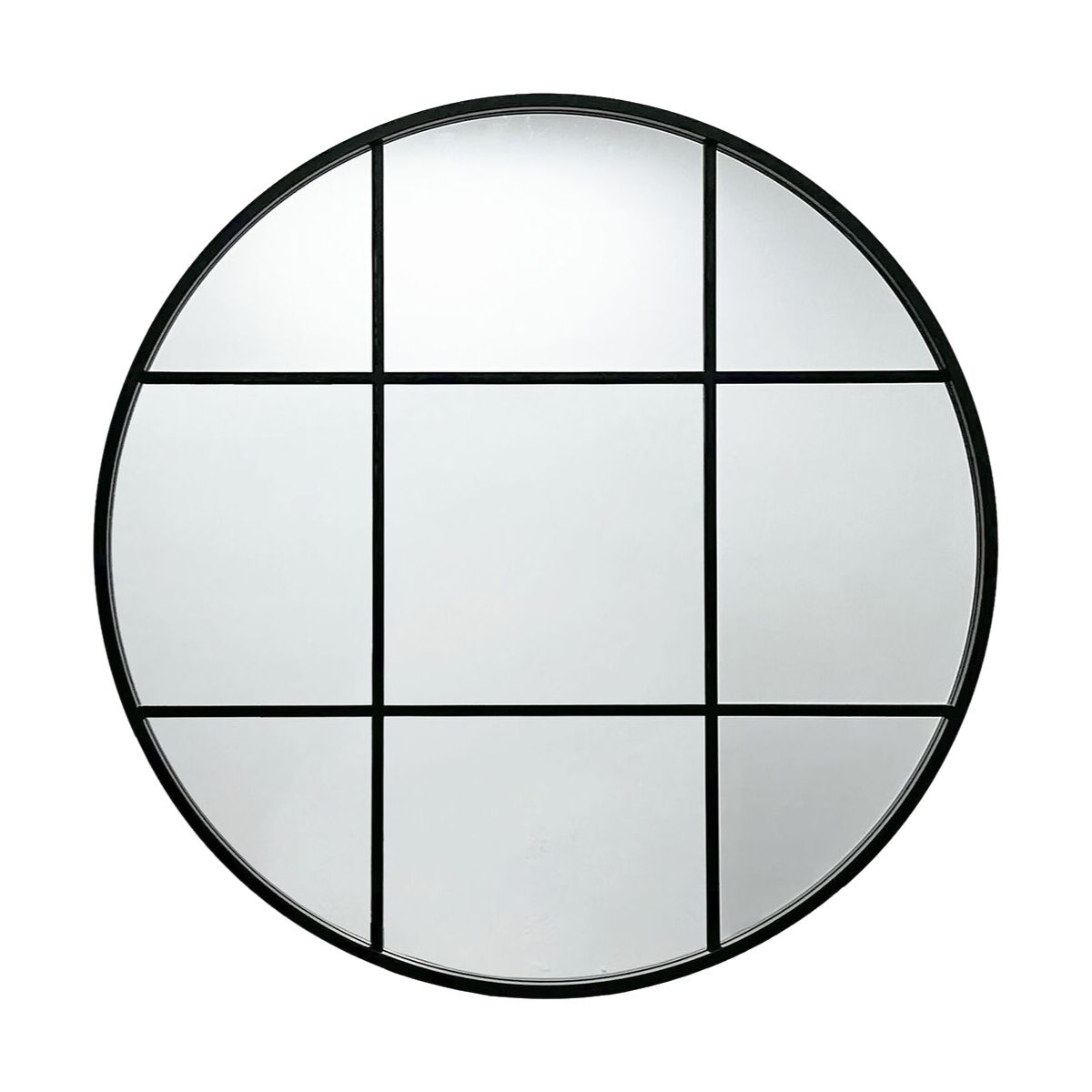 Espejo de pared Versa Negro 3 x 80 x 80 cm